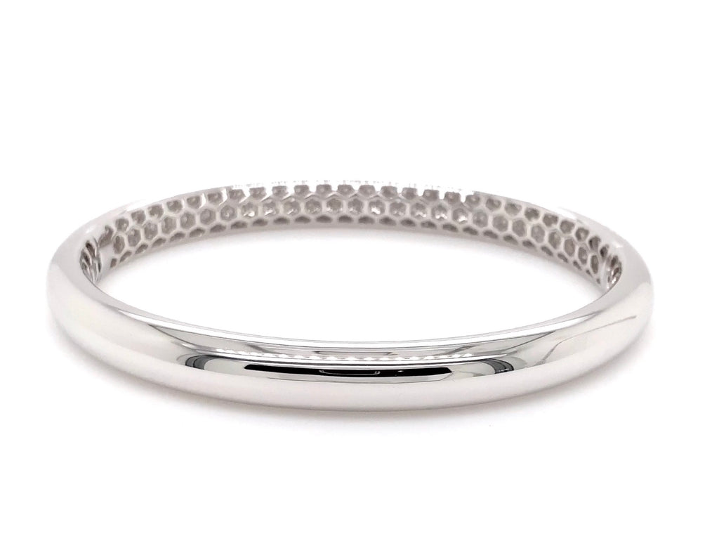 Memoire Diamond Pirouette 5 Row Pavée Bangle Bracelet 18K White Gold - Image 6 of 6