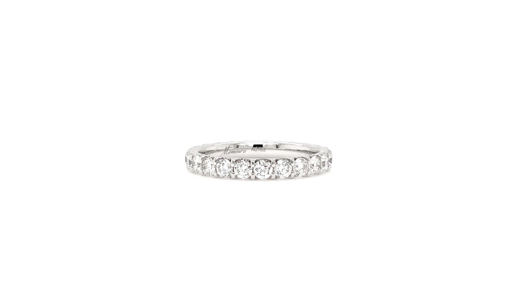 Memoire Odessa Platinum Eternity Wedding Band 32 Round Brilliant Diamonds equal 0.70 ctw. - Image 2 of 3