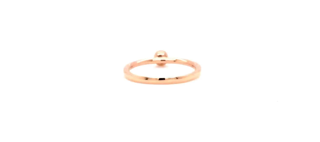 Memoire Round Diamond 0.16 Bezel Set Stackable Ring in 18 kt Rose Gold - Image 2 of 4