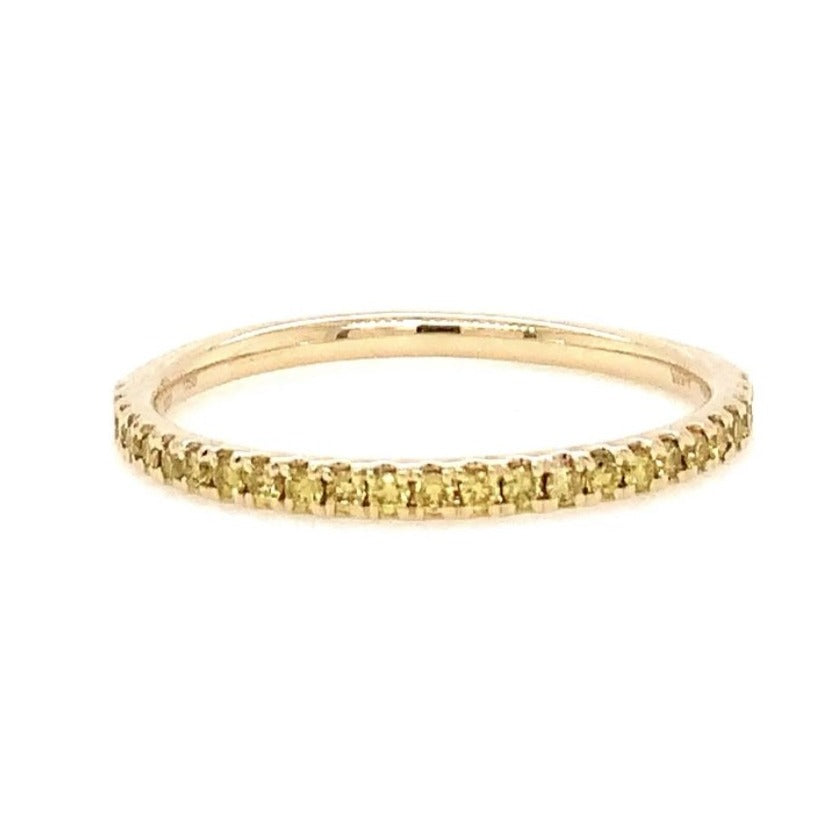 Memoire Margarita Collection Fancy Yellow Diamond Half Eternity Band 0.17ctw 14k Yellow Gold - Image 1 of 4