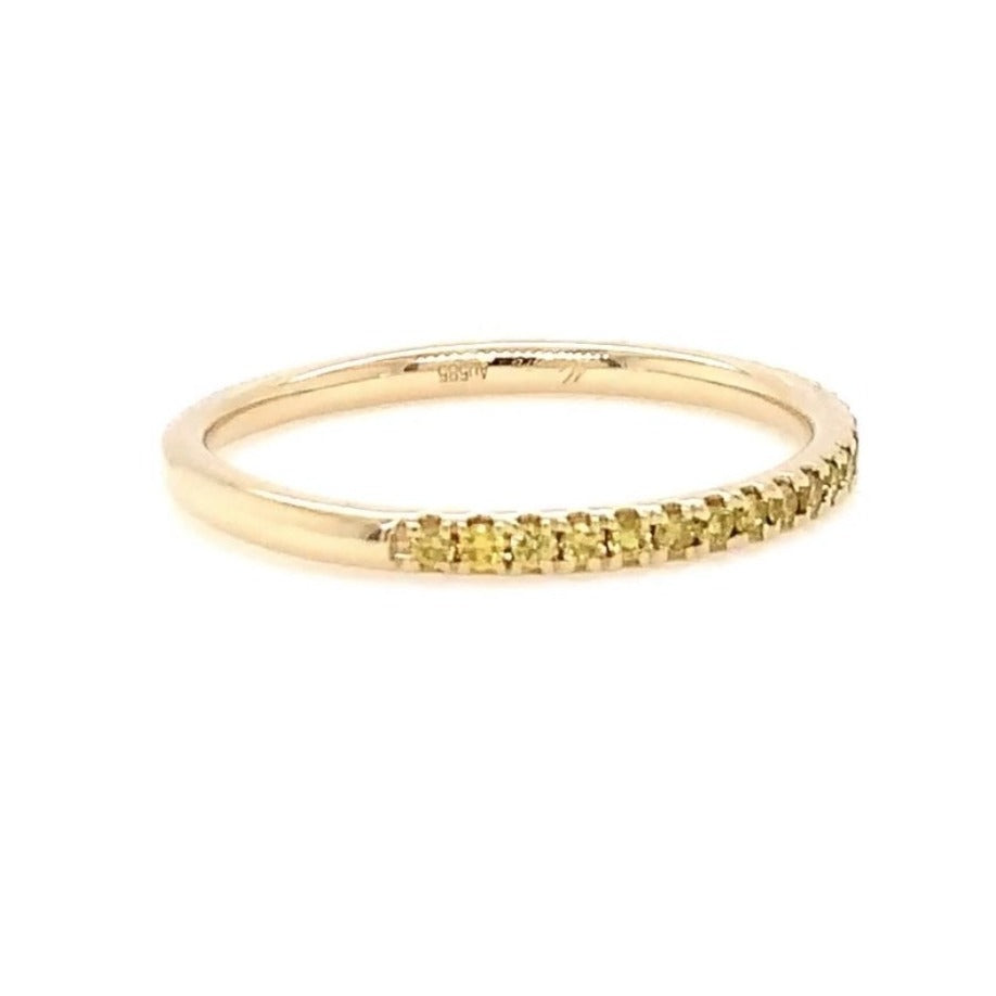 Memoire Margarita Collection Fancy Yellow Diamond Half Eternity Band 0.17ctw 14k Yellow Gold - Image 2 of 4
