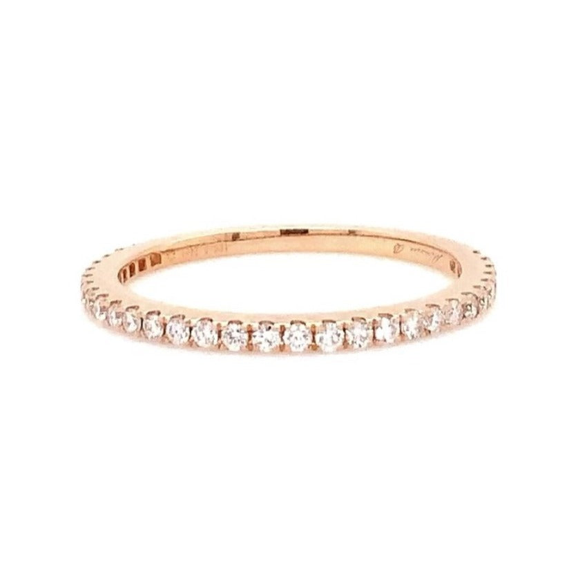 Memoire Margarita Collection Diamond Half Eternity Band 0.17ctw 14k Rose Gold - Image 3 of 4