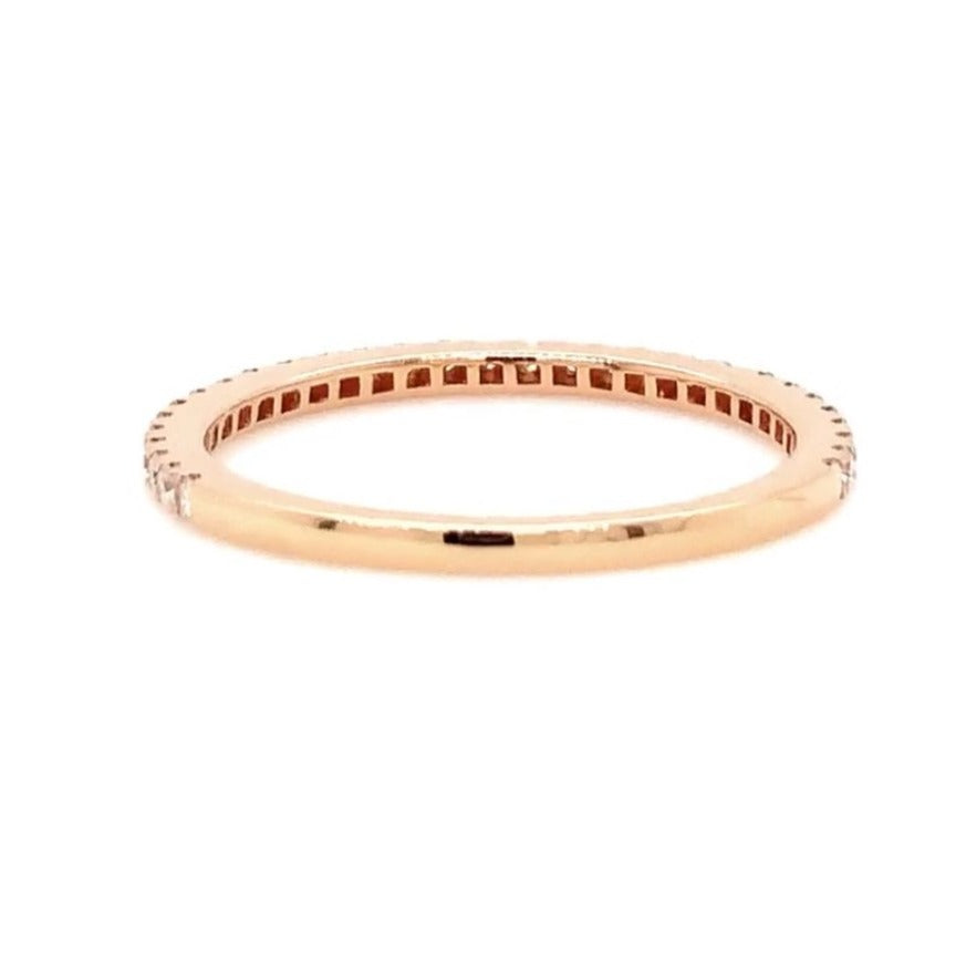 Memoire Margarita Collection Diamond Half Eternity Band 0.17ctw 14k Rose Gold - Image 2 of 4