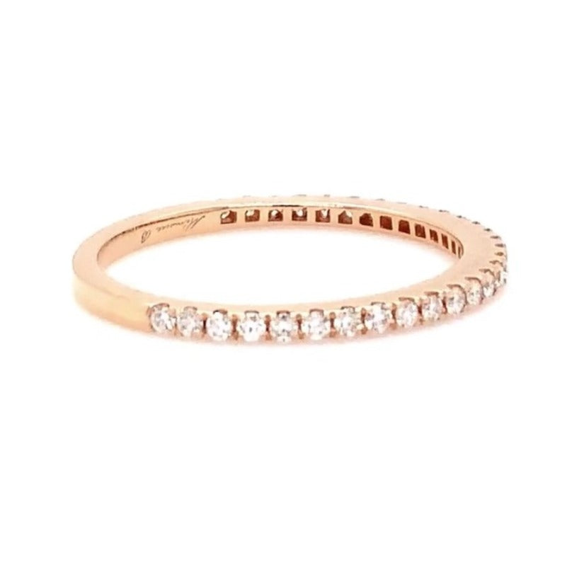 Memoire Margarita Collection Diamond Half Eternity Band 0.17ctw 14k Rose Gold - Image 1 of 4