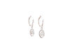 marquise shaped diamond halo drop earring in 18 kt white gold  1.91 cts t.w.