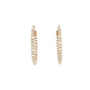 diamond hoop earrings french clip and post 18k rose gold diamond 1.76 ctw