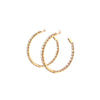 diamond hoop earrings french clip and post 18k rose gold diamond 1.76 ctw