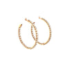 diamond hoop earrings french clip and post 18k rose gold diamond 1.76 ctw