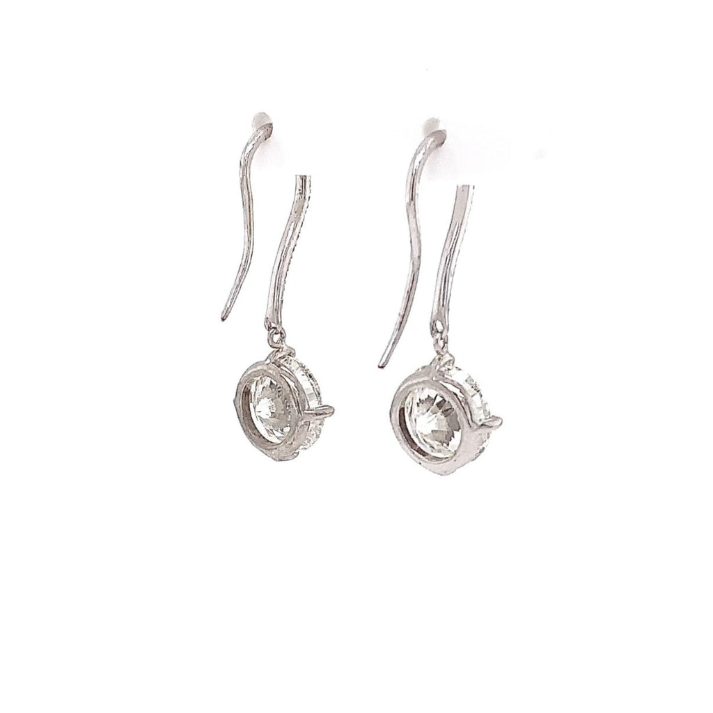 brilliant cut star 129 diamond drop earrings 5.34 cts tw 18 kt white gold