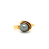 south sea company 7 mm tahitian keshi black pearl freeform ring 18 kt yellow gold