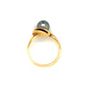 south sea company 7 mm tahitian keshi black pearl freeform ring 18 kt yellow gold