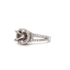 semi mounting wth halo 0.65 ctw with wedding band 0.25 ctw 14k white gold
