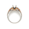 ostbey diamond semi mounting round brilliant cut diamonds 0.47 ctw 14k white and rose gold