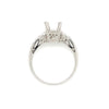 platinum semi mounting 8 round brilliant diamonds equals to .12ctw holds up to 6.5mm to 7mm stone
