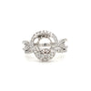 diamond halo semi mounting wedding set diamonds  0.95ctw 14 karat white gold