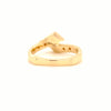 modern diamond channel set bi- pass semi mounting in 14 kt yellow gold by dioro.