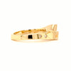 modern diamond channel set bi- pass semi mounting in 14 kt yellow gold by dioro.