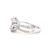 diamond halo semi mounting wedding set diamonds  0.95ctw 14 karat white gold