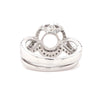 diamond halo semi mounting wedding set diamonds  0.95ctw 14 karat white gold
