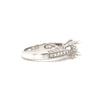 diamond semi mounting 3 row pave shank with 6 larger prong set 18 kt white gold