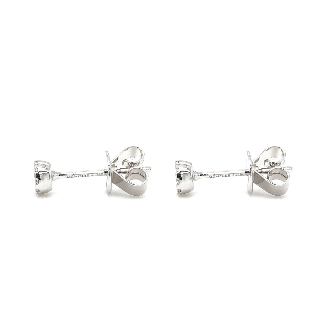 Memoire Bouquet Collection Diamond Post Earrings 0.20 cts t.w. 18 kt White Gold - Image 2 of 3