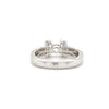 diamond semi mounting 3 row pave shank with 6 larger prong set 18 kt white gold