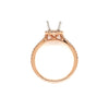 rose gold semi mounting round brilliant diamonds equals 0.29ctw 14k rose gold