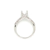 diamond pavé semi mounting 18 round brilliant diamond 0.60 ctw 18k white gold