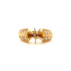 etoile 12 diamond ring semi mounting for 1 carat diamond knife edge matte finish 18k yellow gold