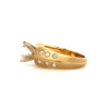 etoile 12 diamond ring semi mounting for 1 carat diamond knife edge matte finish 18k yellow gold