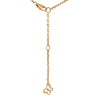 elongated oval paved diamond chain necklace with small gold oval plate on 17.5 inch adjustable chain 14 kt yellow gold