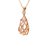 devotion forevermark open cage pear shape diamond necklace 1.20ctw 18k rose gold