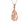 devotion forevermark open cage pear shape diamond necklace 1.20ctw 18k rose gold