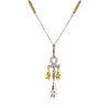 lavalier pavée diamond pendant brilliant cut diamonds  1.71 ctw 18k white and yellow gold