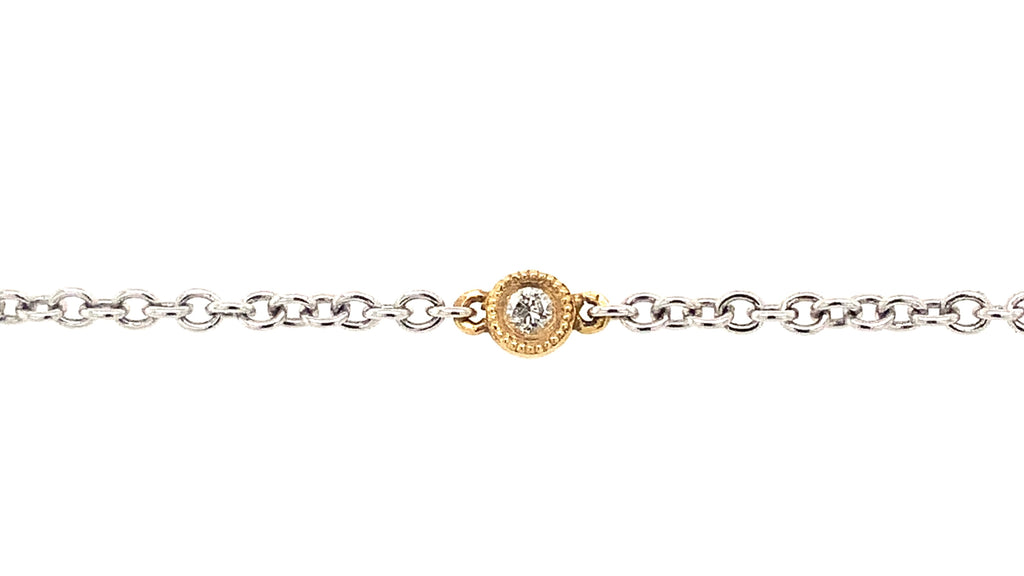 lavalier pavée diamond pendant brilliant cut diamonds  1.71 ctw 18k white and yellow gold