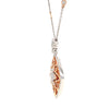 statement diamond necklace brilliant cut round diamonds 2.27 ctw 18k rose and white gold.