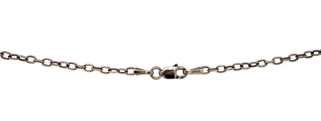 black diamond briolette bead necklace wire wrapped chain 14k white gold