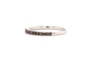 chocolate diamond stackable band in 14 kt white gold.
