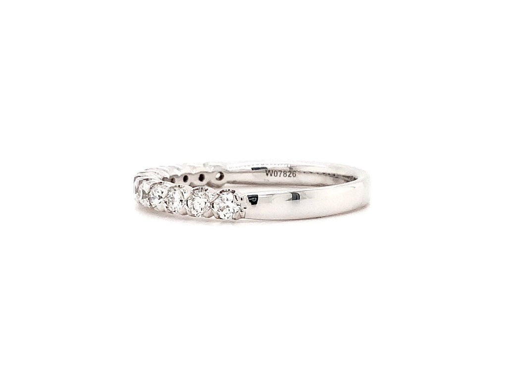 christopher designs crisscut® stackable diamond band 12 round brilliant diamonds 0.50 ctw 14k white gold