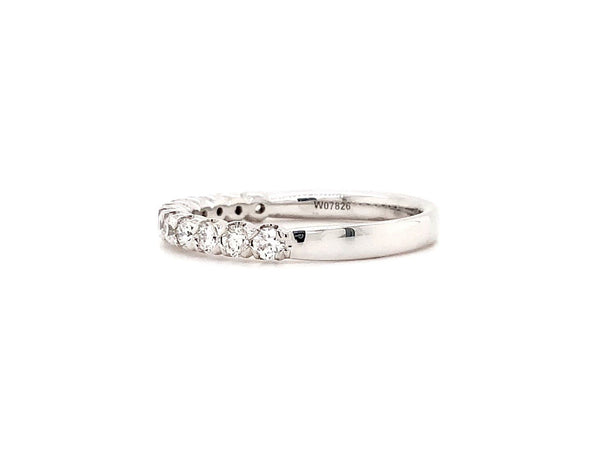 christopher designs crisscut® stackable diamond band 12 round brilliant diamonds 0.50 ctw 14k white gold
