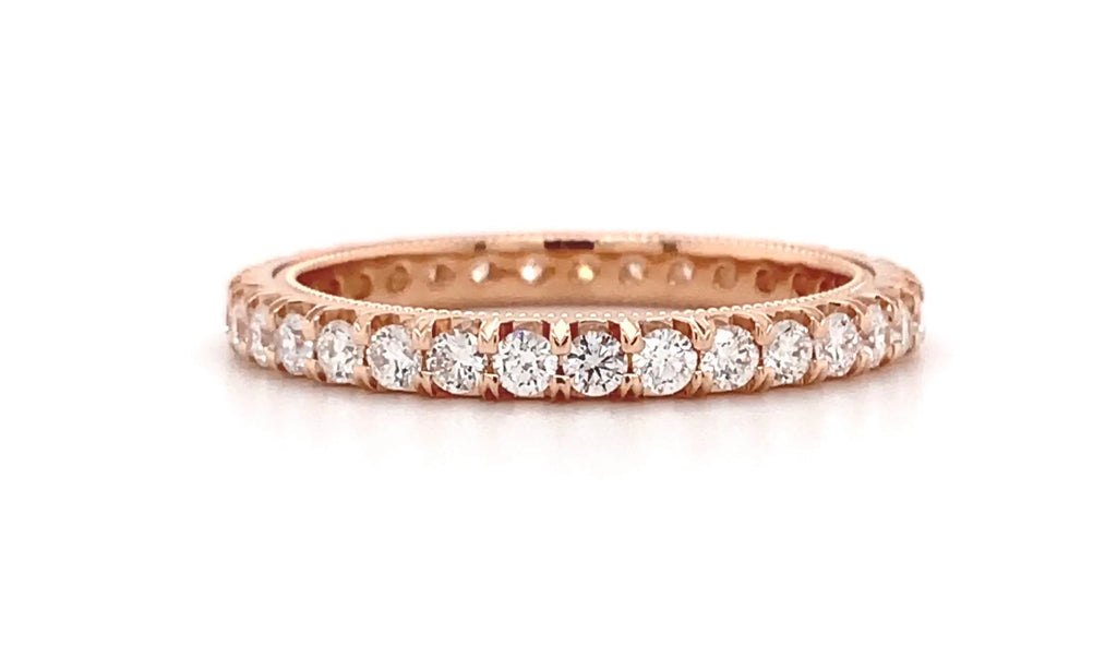 Christopher Designs Stackable Diamond Eternity  Wedding Band 0.78 ctw.14K Rose Gold - Image 1 of 5