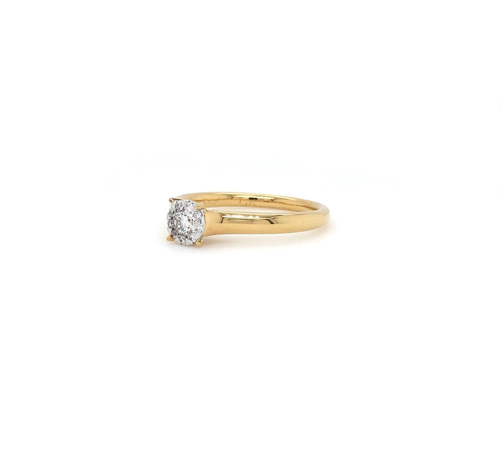 18K Yellow Gold Memoire Bouquet Collection Ring | Blacy's Fine Jewelers