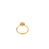 18K Yellow Gold Memoire Bouquet Round Halo Engagement Ring with Diamond Shank 52 Round brilliant diamonds equals to .71ctw | Blacy's Vault