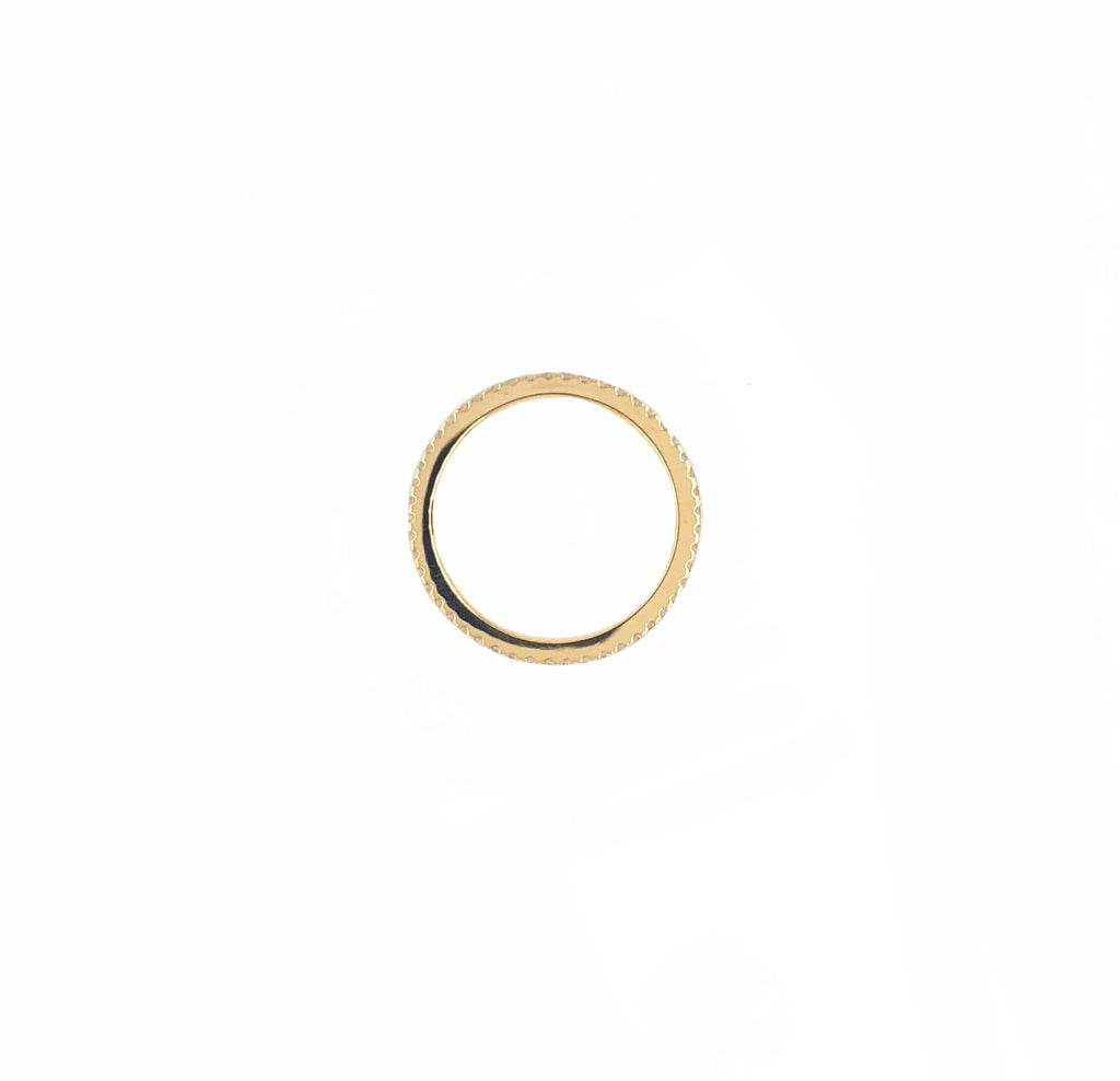 18K Yellow Gold Stackable Eternity Band 49 Diamonds Equals .29 ctw | Blacy's Vault