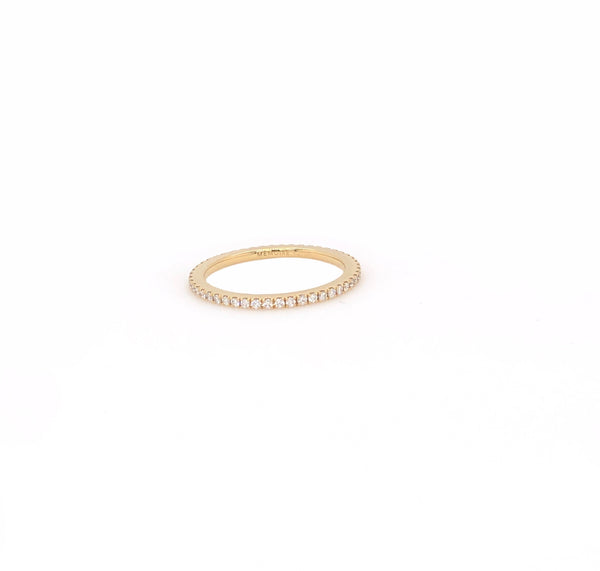 18K Yellow Gold Stackable Eternity Band 49 Diamonds Equals .29 ctw | Blacy's Vault