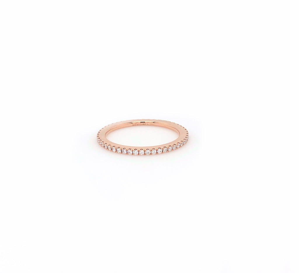 18K Rose Gold Stackable Eternity Band 49 Diamonds Equals .29 ctw | Blacy's Vault