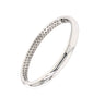 18K White Gold 5 Row Pave Bangle Bracelet 266 Diamonds equals 3 ctw S Hinge Wide Opening for Effortless On and Off | Blacy's Fine Jewelers, Memoire