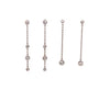 Memoire 18K White Gold Cascade Drop Pierced Post Earrings 8 Diamonds equals .48 ctw 40mm Long | Blacy's Fine Jewelers, Memoire