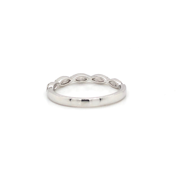 triple diamond marquis stackable band 15 round brilliant cut diamonds 14k white gold