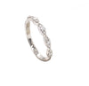 triple diamond marquis stackable band 15 round brilliant cut diamonds 14k white gold